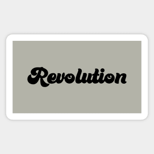 Revolution, black Sticker